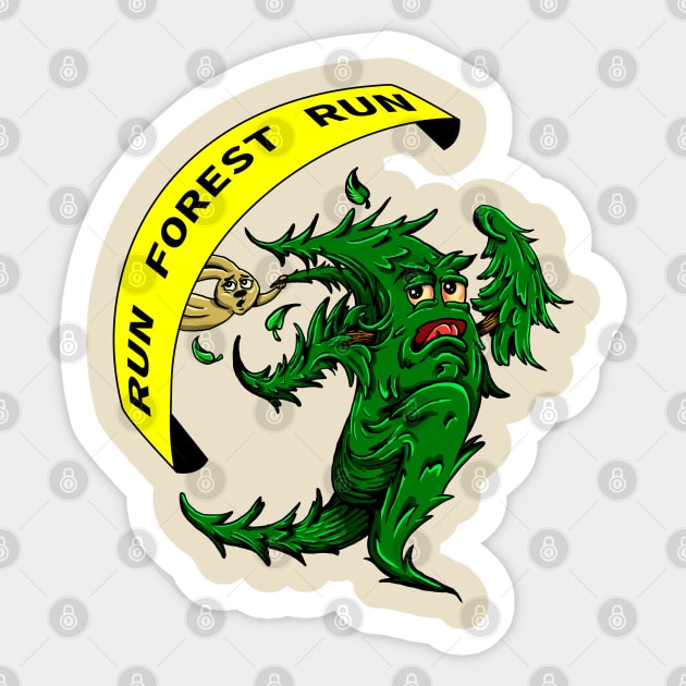 run forest Sticker by Rashcek